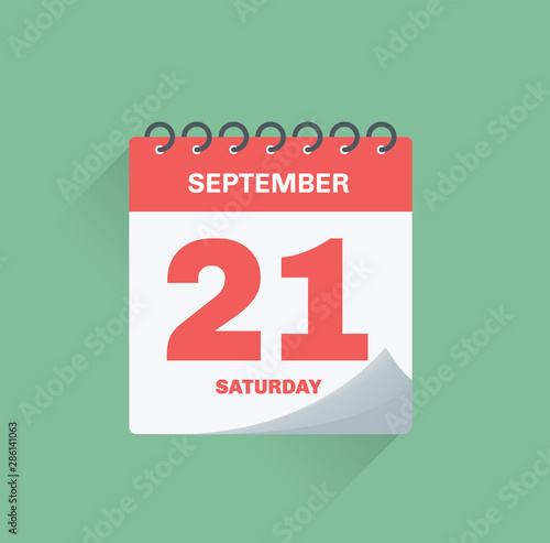 Day calendar with date September 21.