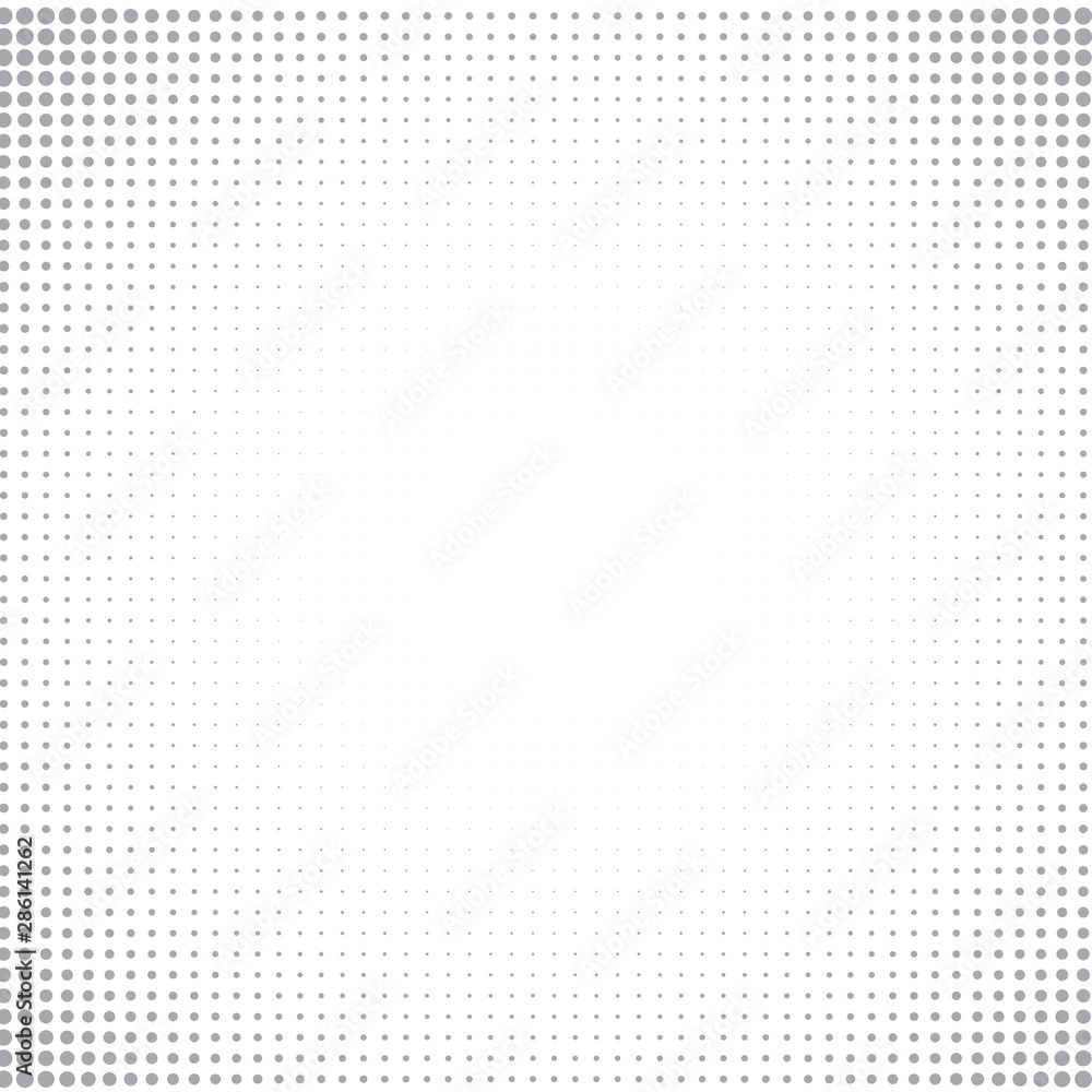 Gray dots on white background 