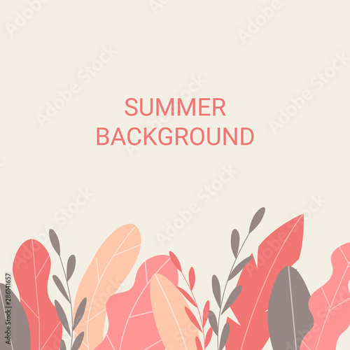 Summer background with leaves.