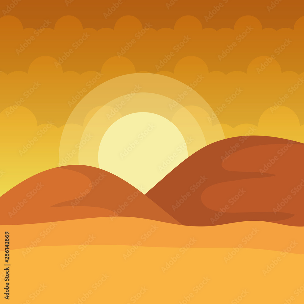 landscape desert dune sand sunny day