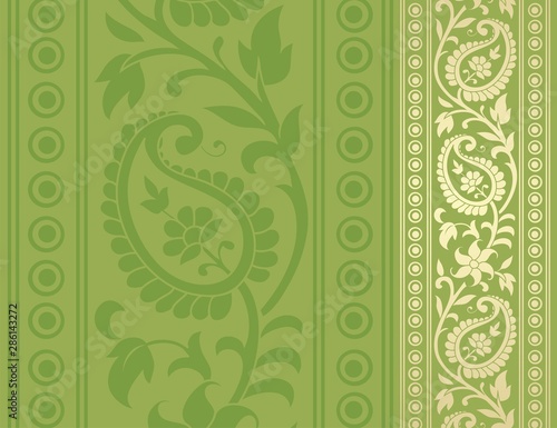 paisley floral pattern , wedding template , royal India