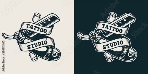 Vintage tattoo studio print