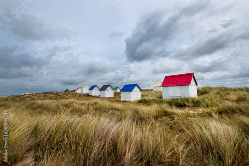 Gouville Sur mer, cabanes de plage