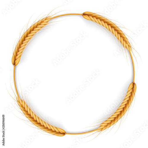 Frame wreath of wheat ears. EPS 10