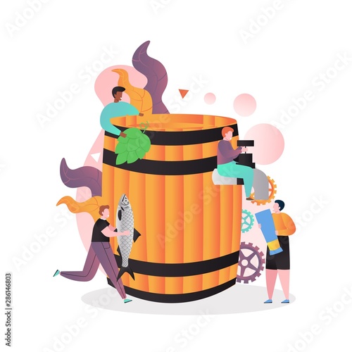 Beer vector concept for web banner, website page