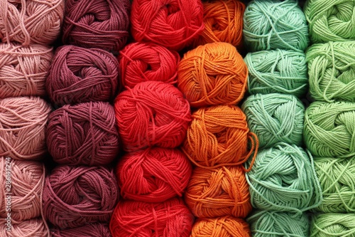 balls of yarn in different colors