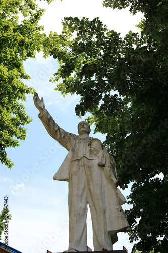 White monument of Vladimir Lenin