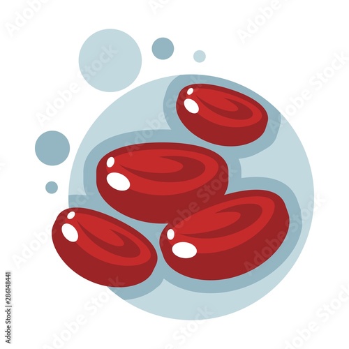 Medicine, blood red cells test, medical lab research