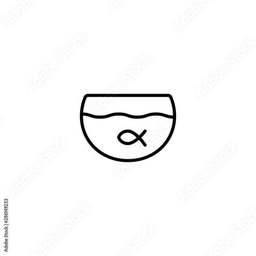 aquarium, fish icon vector illustration