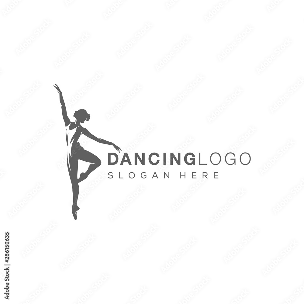 dancing logo design vector illustration dancing logo design vector illustration