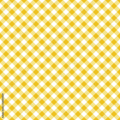Vector seamless classic yellow table cloth texture with diagonal lines