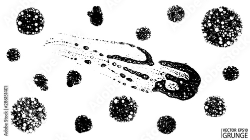 Soap texture. Grunge background. Foam water. Soap bubble stain. Lather. Shampoo. Shaving cream. Bath. Laundry detergent. Cleaning. Washing. Detailed grunge vector.