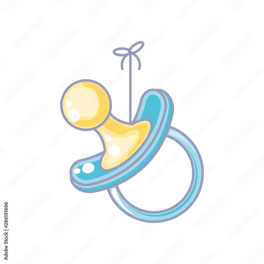 cute pacifier baby isolated icon cute pacifier baby isolated icon