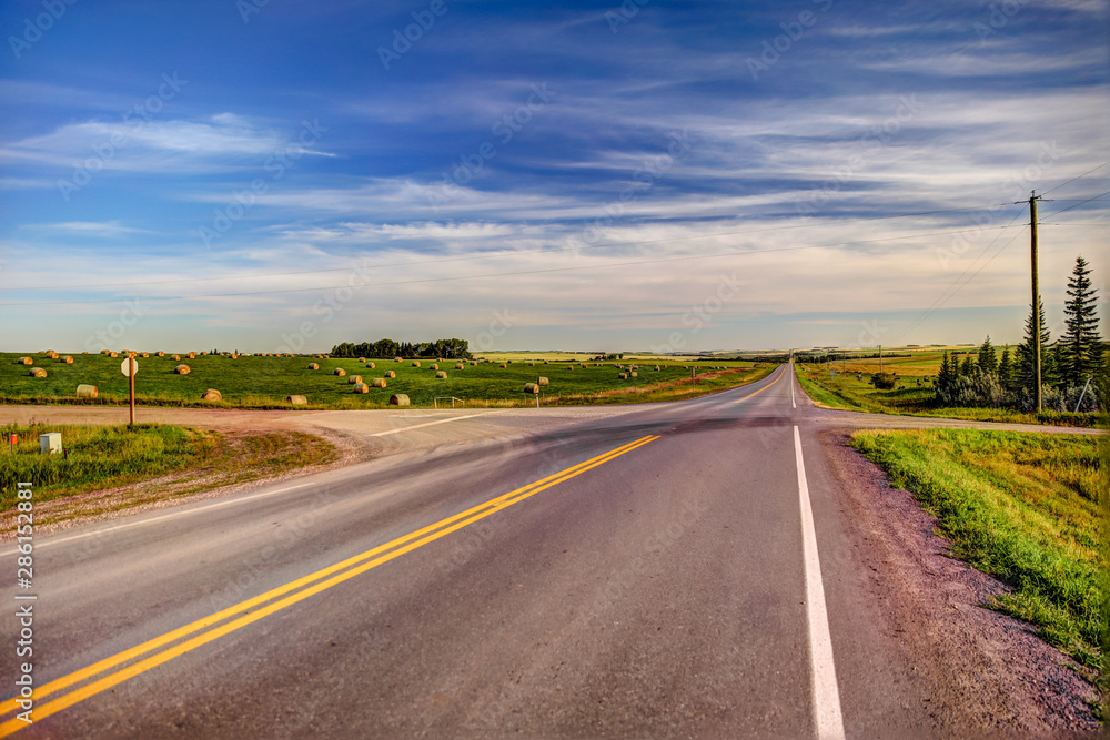 Rural highways in the Alberta countryside Rural highways in the Alberta countryside