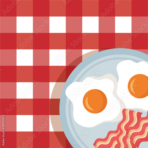 breakfast cooking icons flat design