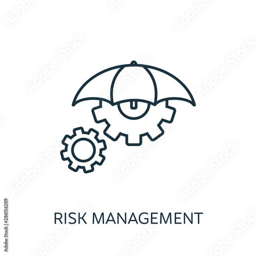 Risk Management outline icon. Thin line concept element from risk management icons collection. Creative Risk Management icon for mobile apps and web usage