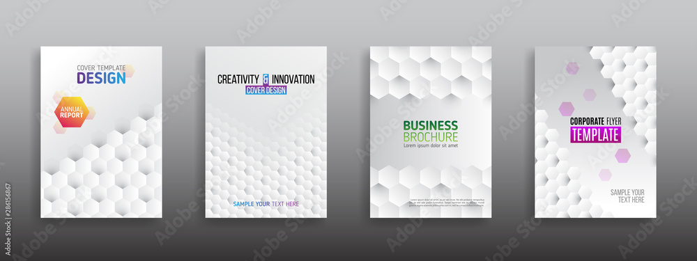 Abstract technology cover with hexagon elements. High tech brochure design concept. Futuristic business layout. Digital poster templates. Abstract technology cover with hexagon elements. High tech brochure design concept. Futuristic business layout. Digital poster templates.