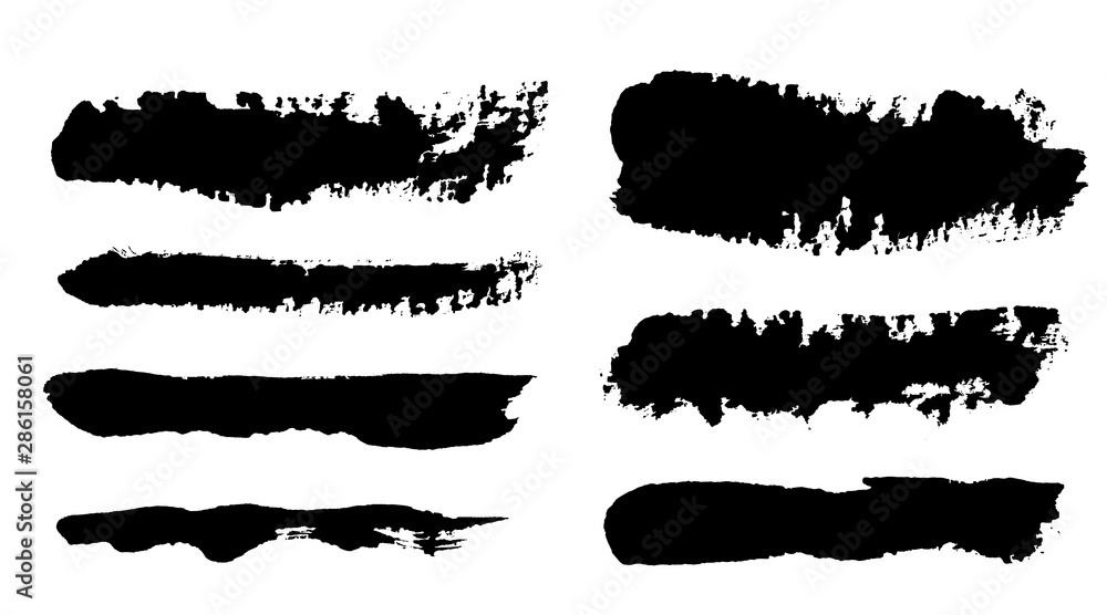 Brush strokes. Vector paintbrush set. Grunge design elements Brush strokes. Vector paintbrush set. Grunge design elements