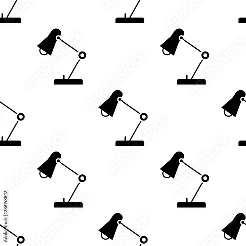 Table lamp seamless pattern. White and black background. Abstract geometric shape texture. Design template for wallpaper,wrapping, textile. Vector Illustration