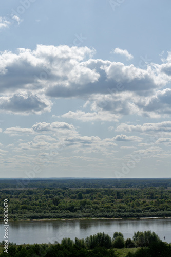 landscape with lake and clouds