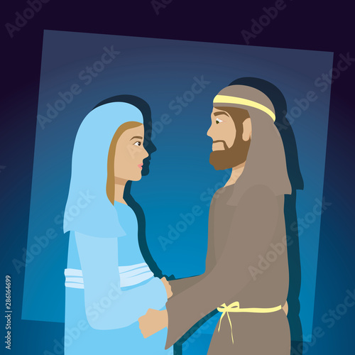 celebration merry christmas manger flat design