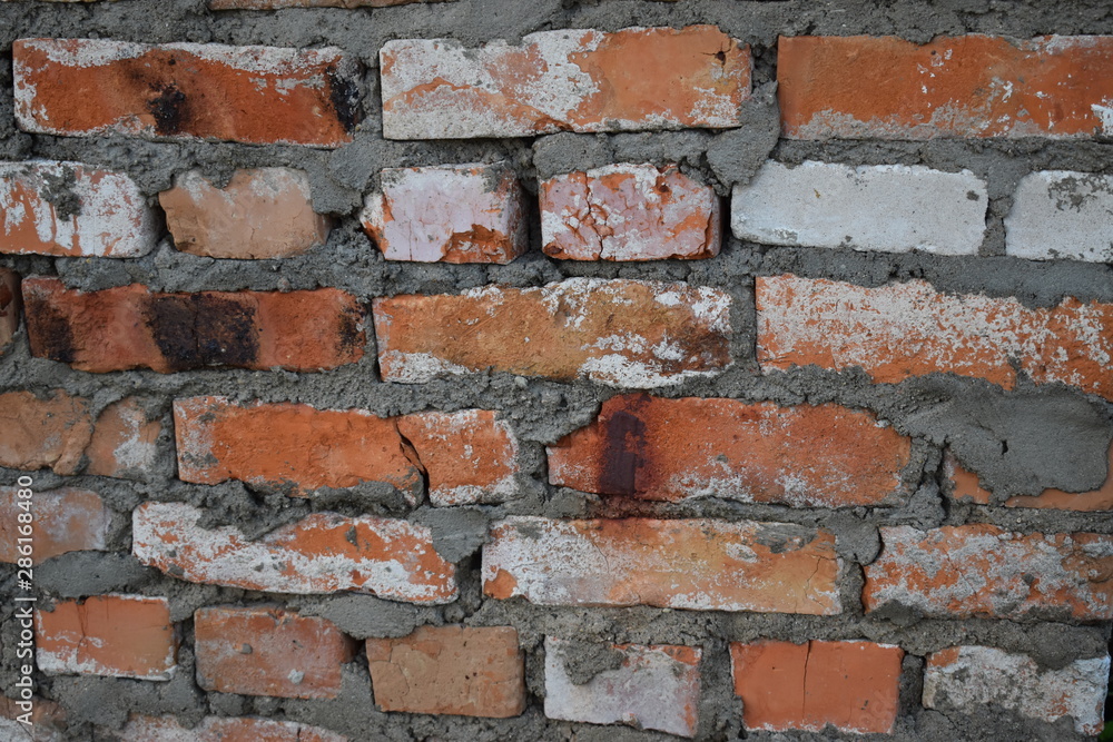 Fototapeta premium old red brick wall background