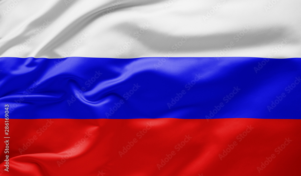 Naklejka premium Waving national flag of Russia