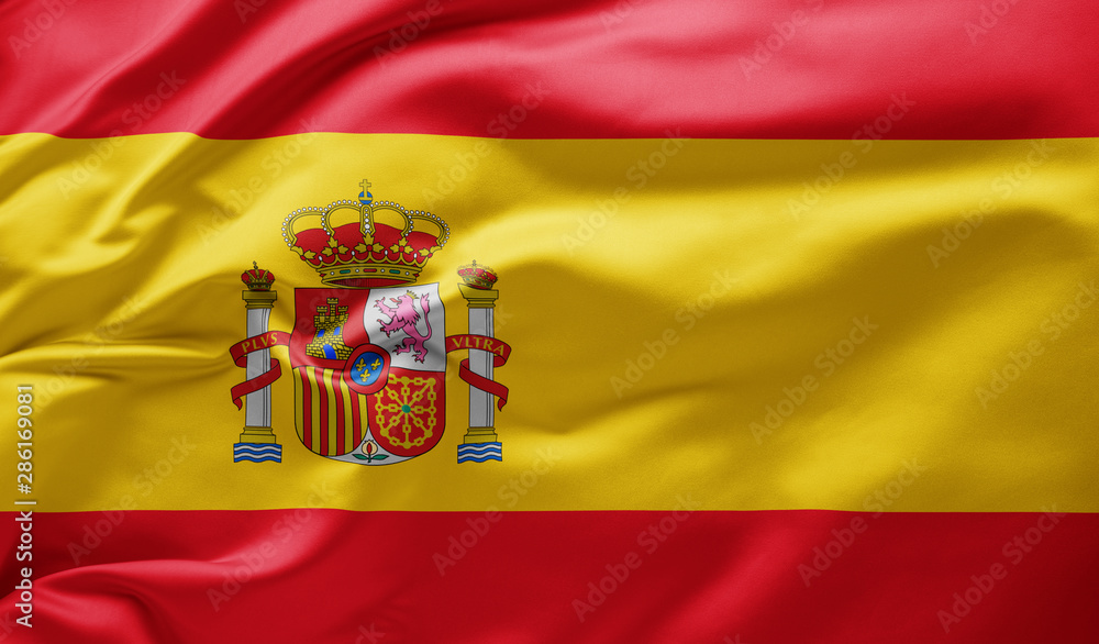 Obraz premium Waving national flag of Spain