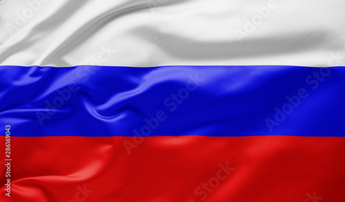 Waving national flag of Russia