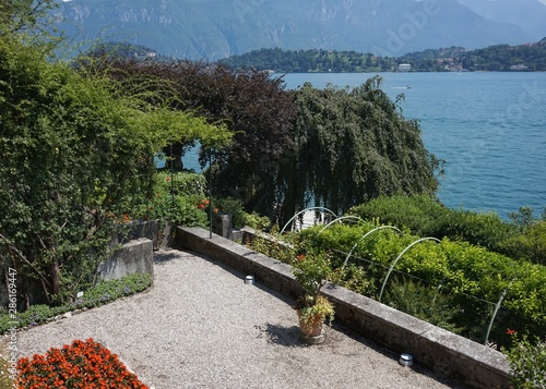 Beautiful green terraces of Villa Carlotta. photo