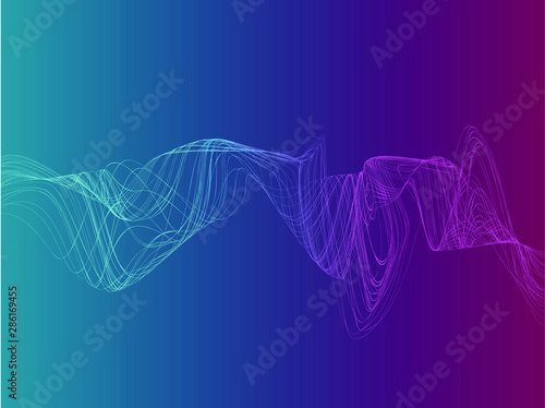 EPS 10 vector. Futuristic colorful background. Backdrop with lines and geometric shapes.