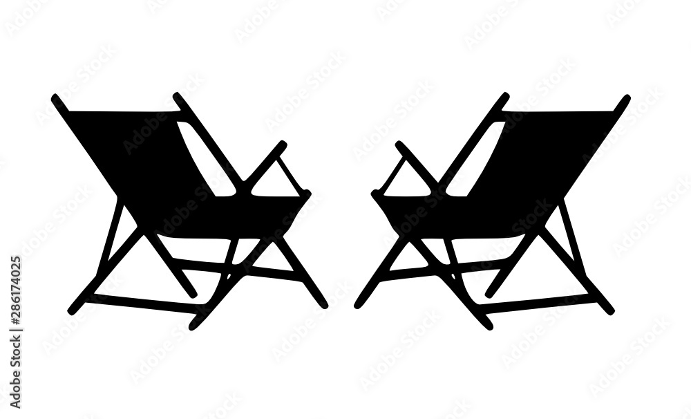 Fototapeta premium beach chairs