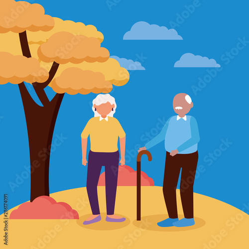 happy grandparents day flat design © Gstudio