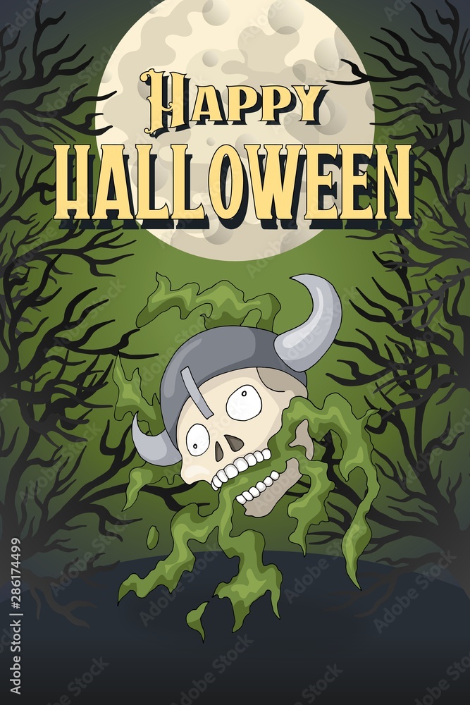 Skull Head With Slime Smoke From Mouth, Mystery, Holiday, Halloween Skull Head With Slime Smoke From Mouth, Mystery, Holiday, Halloween