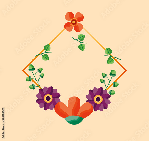 wedding save the date flowers card
