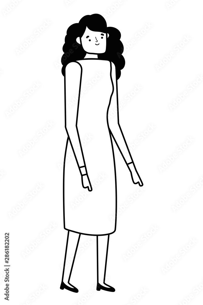 Isolated avatar woman vector design Isolated avatar woman vector design