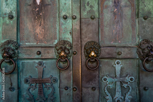 Doors of an antique church © sdivin