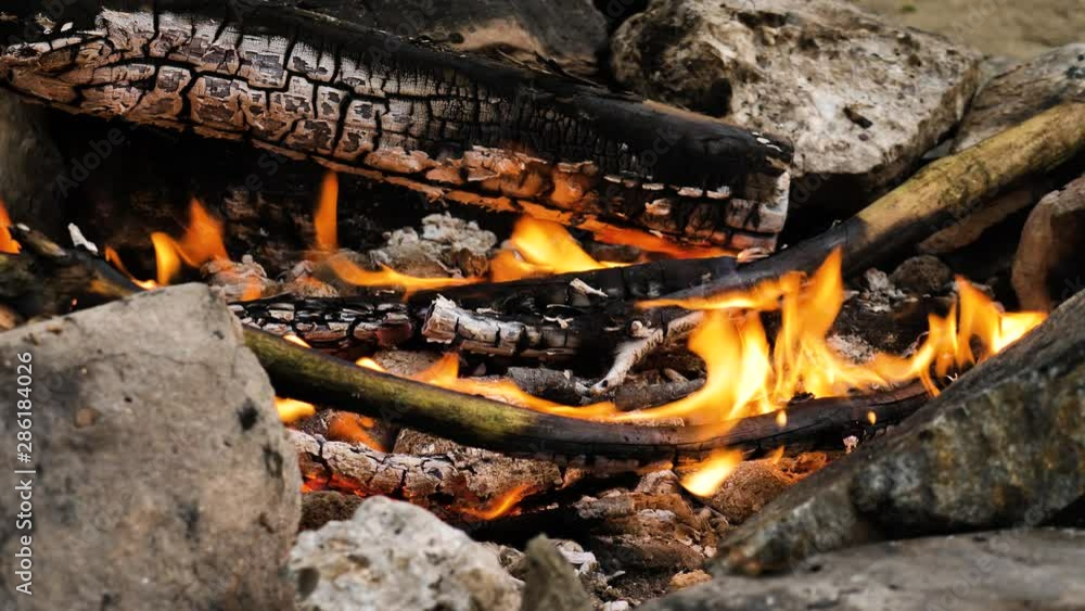 Flames of a campfire in UHD resolution Flames of a campfire in UHD resolution