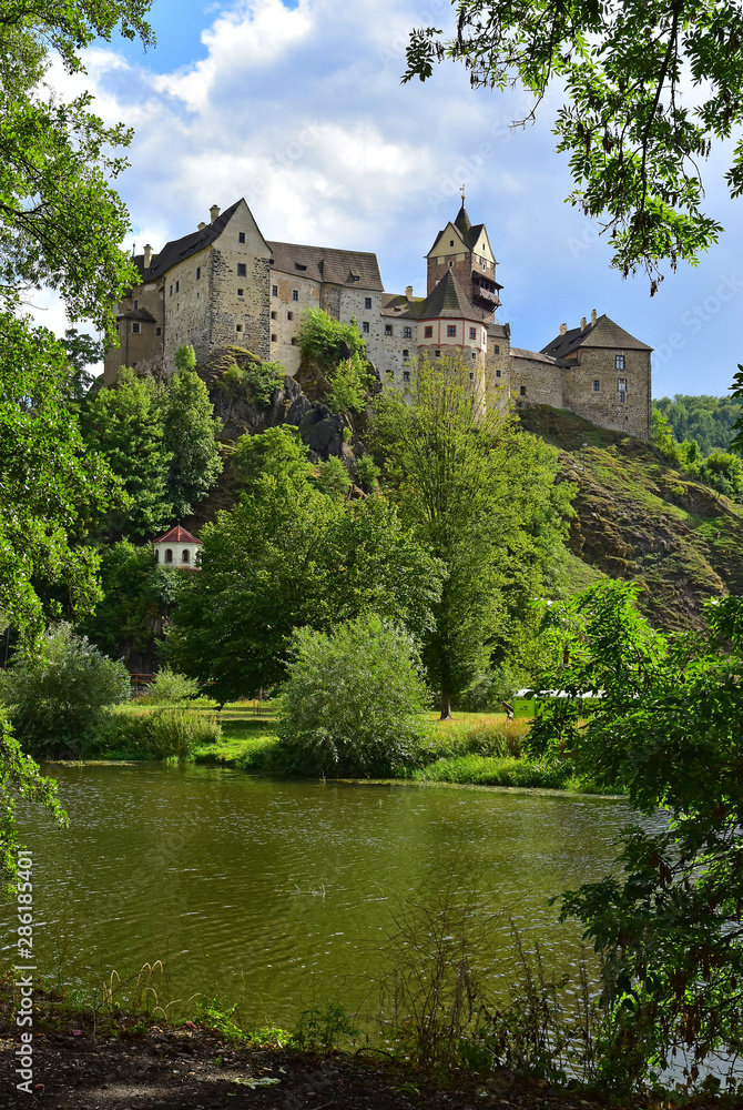 Loket castle medieval architecture landmark, Czech Republic