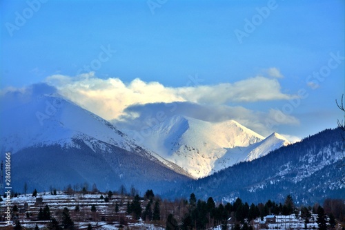 Pietrosu peak covered with snow