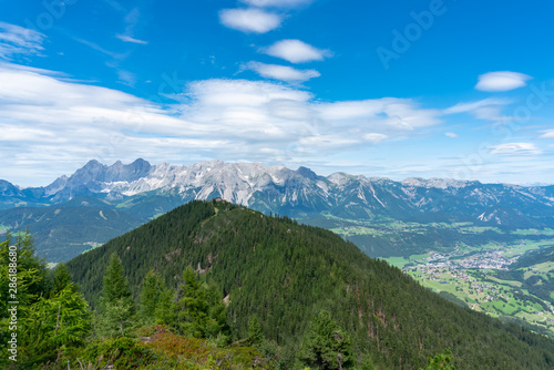 Hochwurzen and Dachstein mountain in the Austrian Alps © mdworschak
