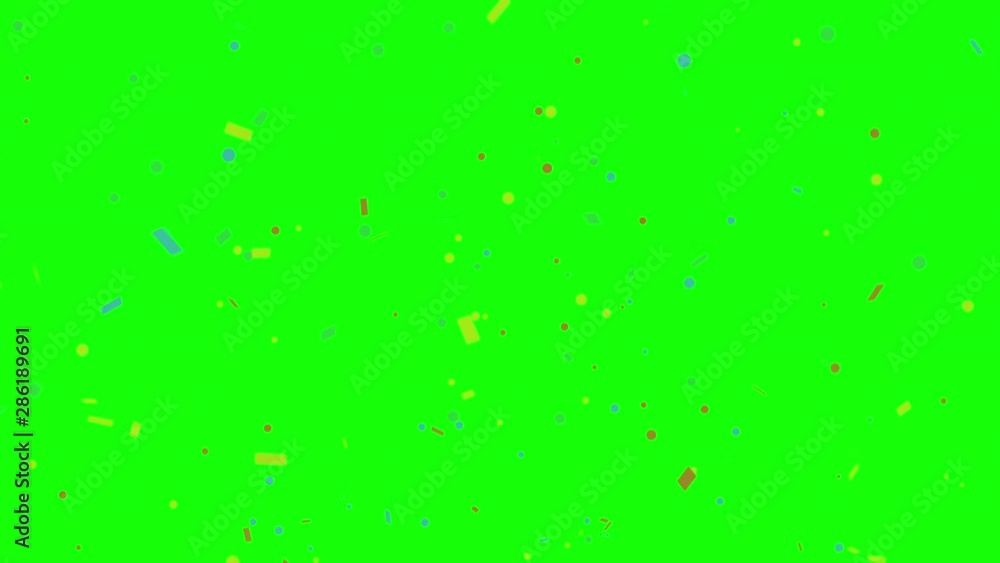 Colorful confetti party popper explosions on green backgrounds, 4K greeting animation Colorful confetti party popper explosions on green backgrounds, 4K greeting animation