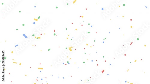 Colourful confetti party popper explosions on green backgrounds, 4K greeting animation
