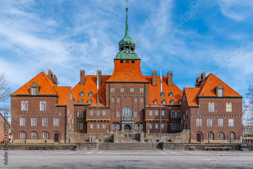 View of town hall in Ostersund, Sweden