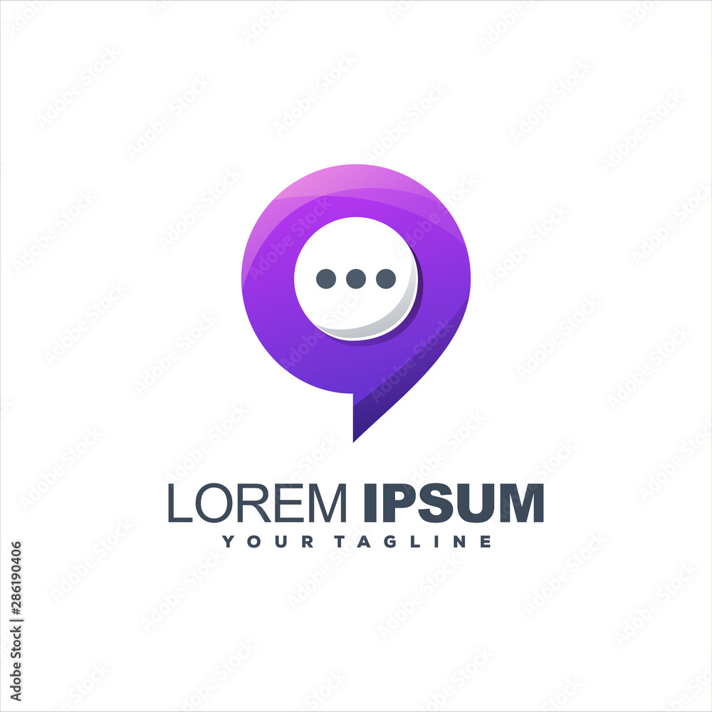awesome gradient chat logo design awesome gradient chat logo design