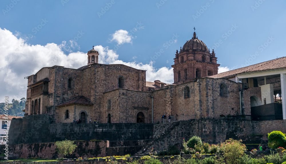 Cusco, Peru - 05/24/2019: Qoricancha and Santo Domingo in Cusco, Peru.