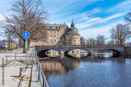 View of the Orebro castle, Sweden photo