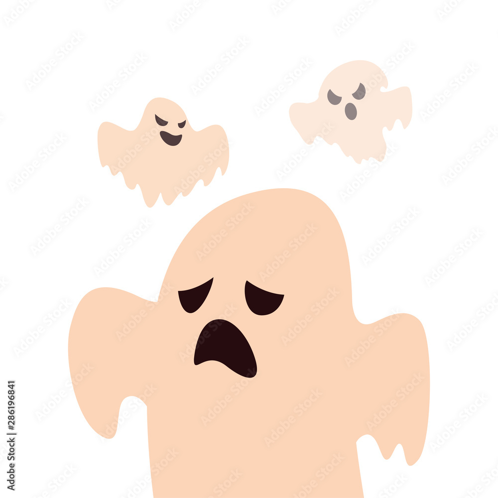 Obraz premium ghost happy halloween celebration design