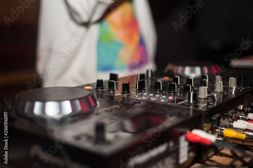 Dj controller at the party macro