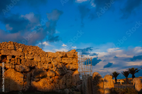 Ancient stonehedge building on Gozo island